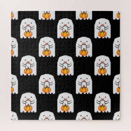 Pixel Art Ghost: Halloween-Muster Puzzle (Vertikal)