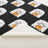 Pixel Art Ghost: Halloween-Muster Sherpadecke (3/4)