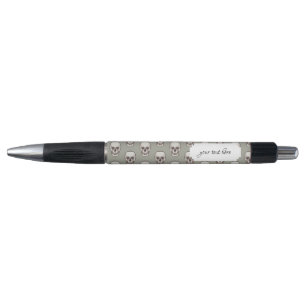Pixel Art Gothic Spooky Skull Muster Pen Kugelschreiber