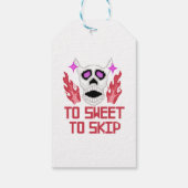 Pixel Art Halloween Pumpkins, Skulls und Fleets Geschenkanhänger (Rückseite)