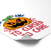 Pixel Art Halloween Pumpkins, Skulls und Fleets Poster (Ecke)