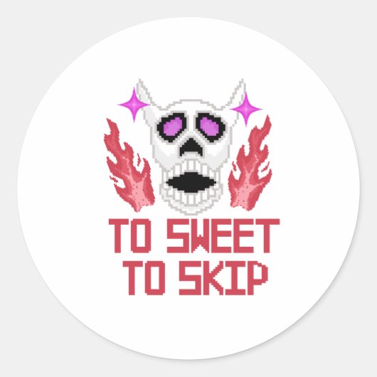 Pixel Art Halloween Pumpkins, Skulls und Fleets Runder Aufkleber (Vorderseite)