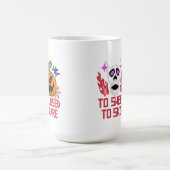 Pixel Art Halloween Pumpkins, Skulls und Fleets Verwandlungstasse (Zentrum)