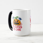 Pixel Art Halloween Pumpkins, Skulls und Fleets Verwandlungstasse (Vorderseite Links)