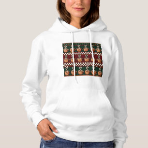 Pixel Art Heiße Schokolade Weihnachtsmuster Hoodie