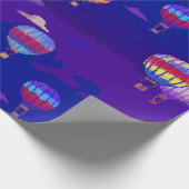 Pixel Art Heißluftballon-Geschenkpapier Geschenkpapier (Ecke)