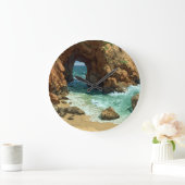 Pixel-Art-Höhle am Strand Uhr (Zuhause)