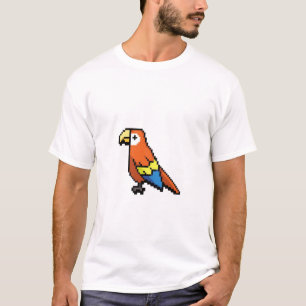 Pixel-Art-Illustration-Papagei-pixeliger Papagei T-Shirt