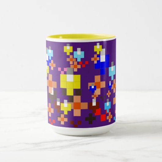 Pixel Art Impressionismus - Sommer 2023 Tasse (Zentrum)