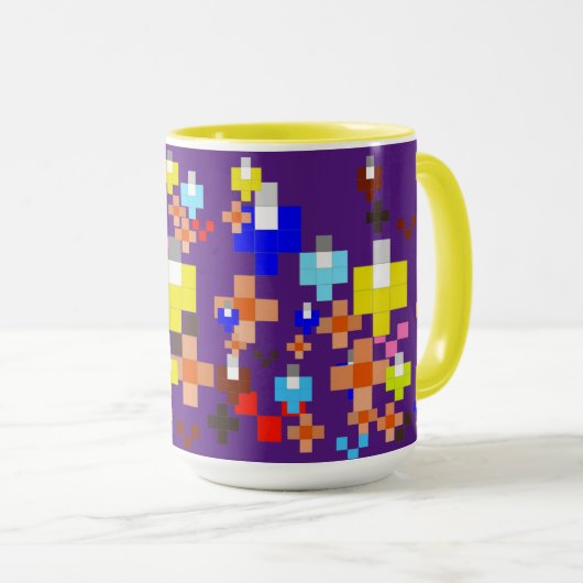 Pixel Art Impressionismus - Sommer 2023 Tasse (VorderseiteRechts)