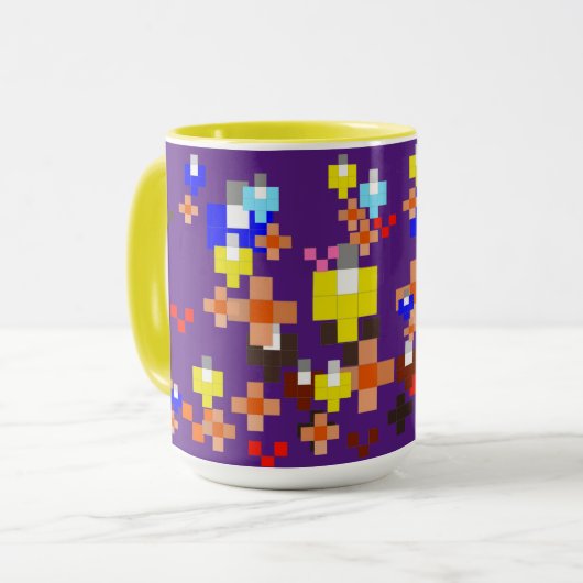 Pixel Art Impressionismus - Sommer 2023 Tasse (Vorderseite Links)