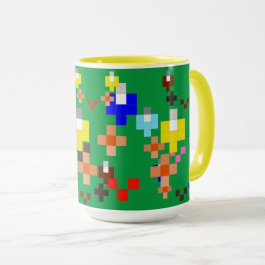 Pixel Art Impressionismus - Sommer 2023 Tasse (VorderseiteRechts)