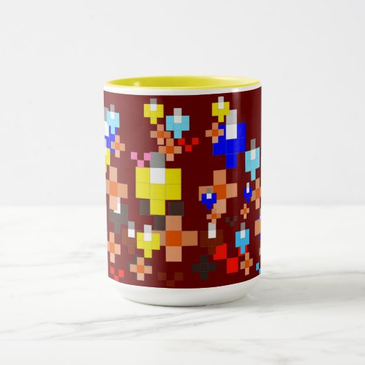 Pixel Art Impressionismus - Sommer 2023 Tasse (Zentrum)