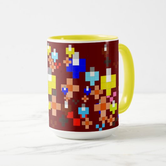 Pixel Art Impressionismus - Sommer 2023 Tasse (VorderseiteRechts)