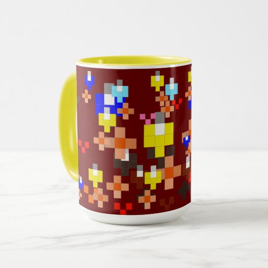 Pixel Art Impressionismus - Sommer 2023 Tasse (Vorderseite Links)