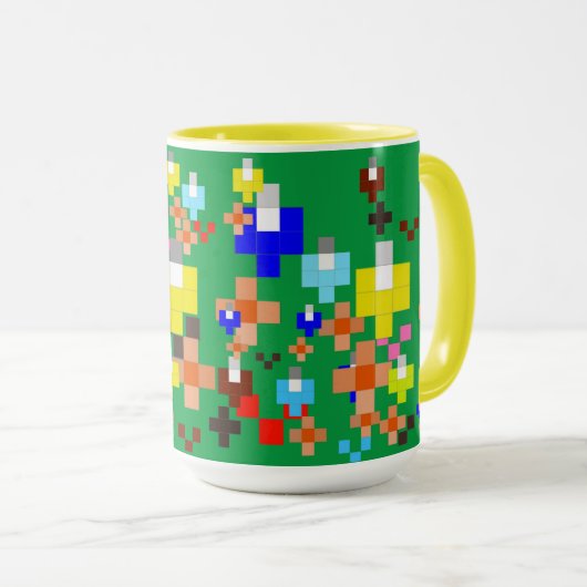 Pixel Art Impressionismus - Sommer 2023 Tasse (VorderseiteRechts)