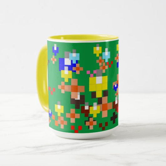 Pixel Art Impressionismus - Sommer 2023 Tasse (Vorderseite Links)