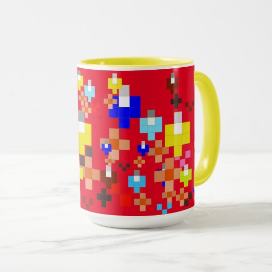 Pixel Art Impressionismus - Sommer 2023 Tasse (VorderseiteRechts)