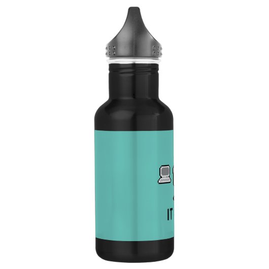 Pixel Art IT-Typ Edelstahlflasche (Links)