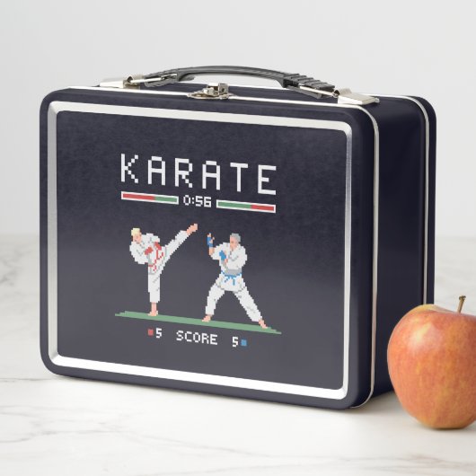 Pixel Art Karate Metall Brotdose (Beispiel)