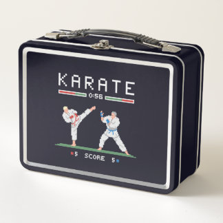 Pixel Art Karate Metall Brotdose