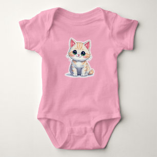 Pixel Art Kitten Baby Strampler