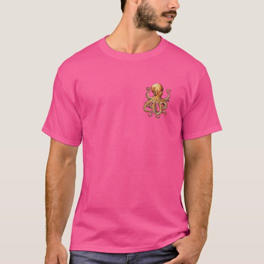 Pixel Art Lover - Octopus-Vater-Mama T-Shirt (Vorderseite)