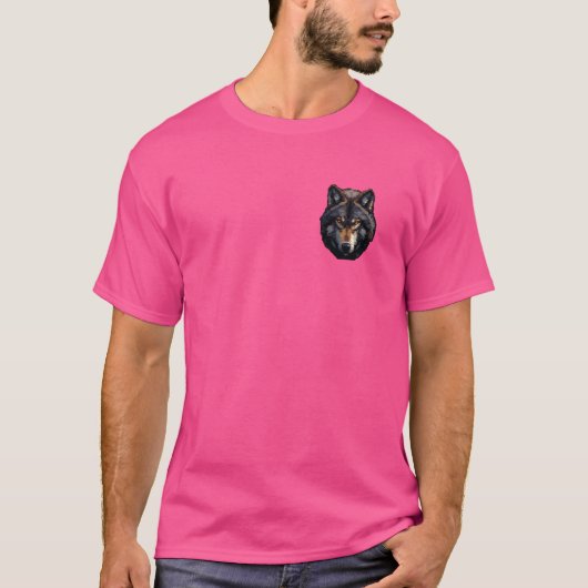 Pixel Art Lover - Wolf Vater Mama T-Shirt (Vorderseite)