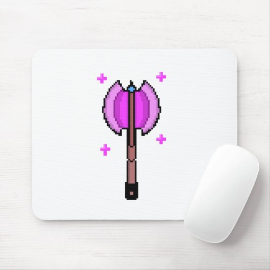 Pixel Art - Magical Axe of Innocent Valor Mousepad (Mit Mouse)