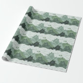 Pixel Art Mountain Landscape Pattern Geschenkpapier (Ungerollt)