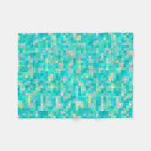 Pixel Art Multicolor Muster Fleecedecke (Vorderseite (Horizontal))