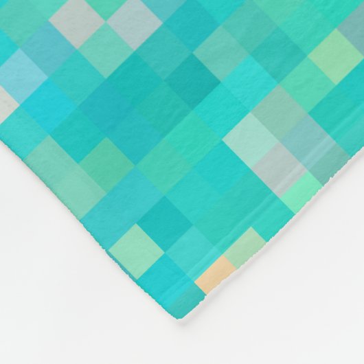 Pixel Art Multicolor Muster Fleecedecke (Ecke)