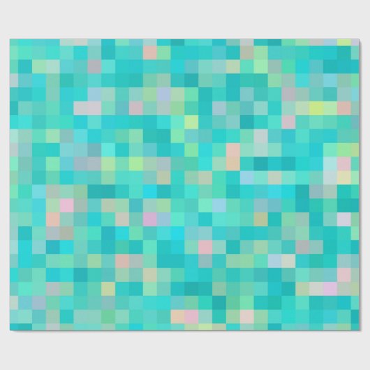 Pixel Art Multicolor Muster Geschenkpapier (Flach)