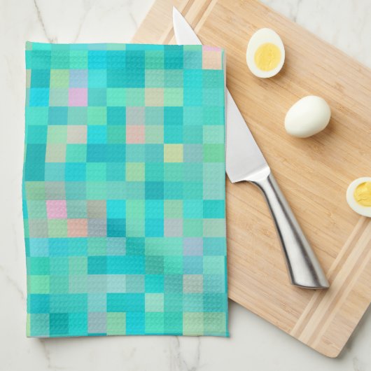 Pixel Art Multicolor Muster Handtuch (Viertel Falte)