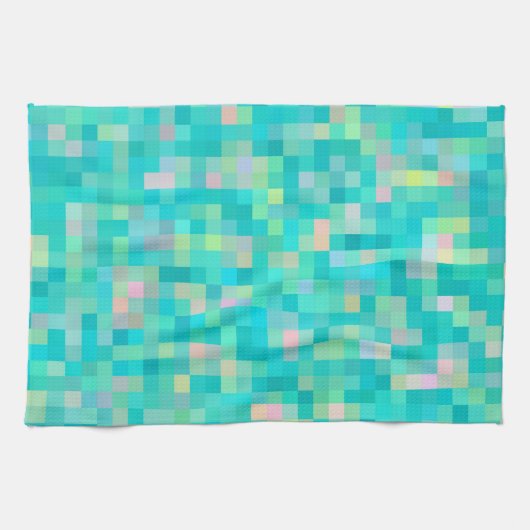 Pixel Art Multicolor Muster Handtuch (Horizontal)