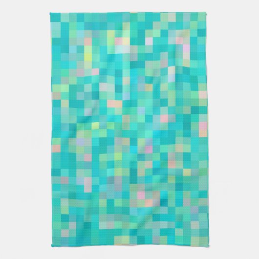 Pixel Art Multicolor Muster Handtuch (Vertikal)