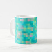 Pixel Art Multicolor Muster Kaffeetasse (Vorderseite Links)
