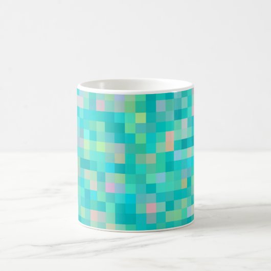 Pixel Art Multicolor Muster Kaffeetasse (Mittel)