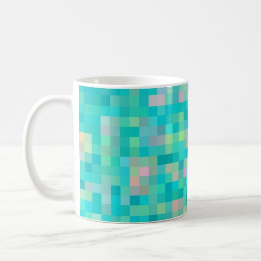Pixel Art Multicolor Muster Kaffeetasse (Links)
