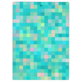 Pixel Art Multicolor Muster Klemmbrett (Rückseite)