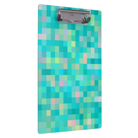 Pixel Art Multicolor Muster Klemmbrett (Rechts)