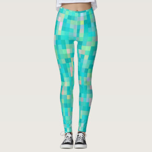 Pixel Art Multicolor Muster Leggings
