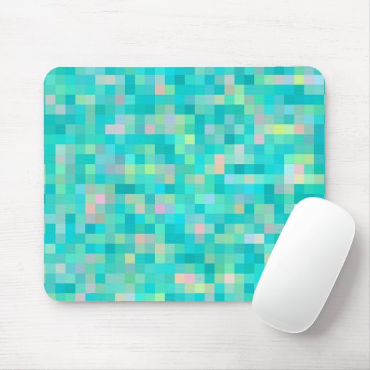Pixel Art Multicolor Muster Mousepad (Mit Mouse)