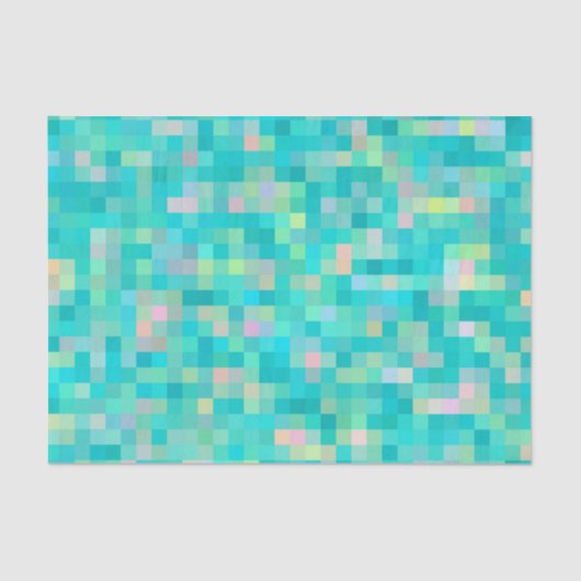 Pixel Art Multicolor Muster Seidenpapier (Vorderseite)