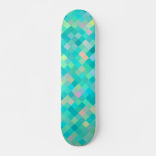 Pixel Art Multicolor Muster Skateboard