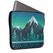 Pixel Art nahtloser Hintergrund. Ort mit Schnee Laptopschutzhülle (Vorne Rechts)