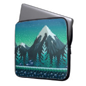 Pixel Art nahtloser Hintergrund. Ort mit Schnee Laptopschutzhülle (Vorderseite Links)