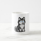 Pixel Art neugierige Husky-Tasse - Adorable Retro  Kaffeetasse (Mittel)