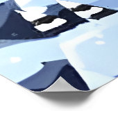 Pixel Art, norwegische Stadt im Schnee | Art der A Poster (Ecke)