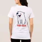 Pixel Art Polar Bär - Niedliches Retro 8-Bit Tier Tri-Blend Shirt (Rückseite)